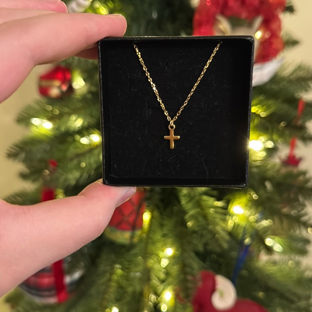 Argento Vivo Sterling Silver Dainty Cross Necklace